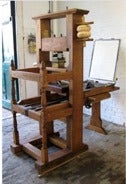 Peter Chasseaud's printing press