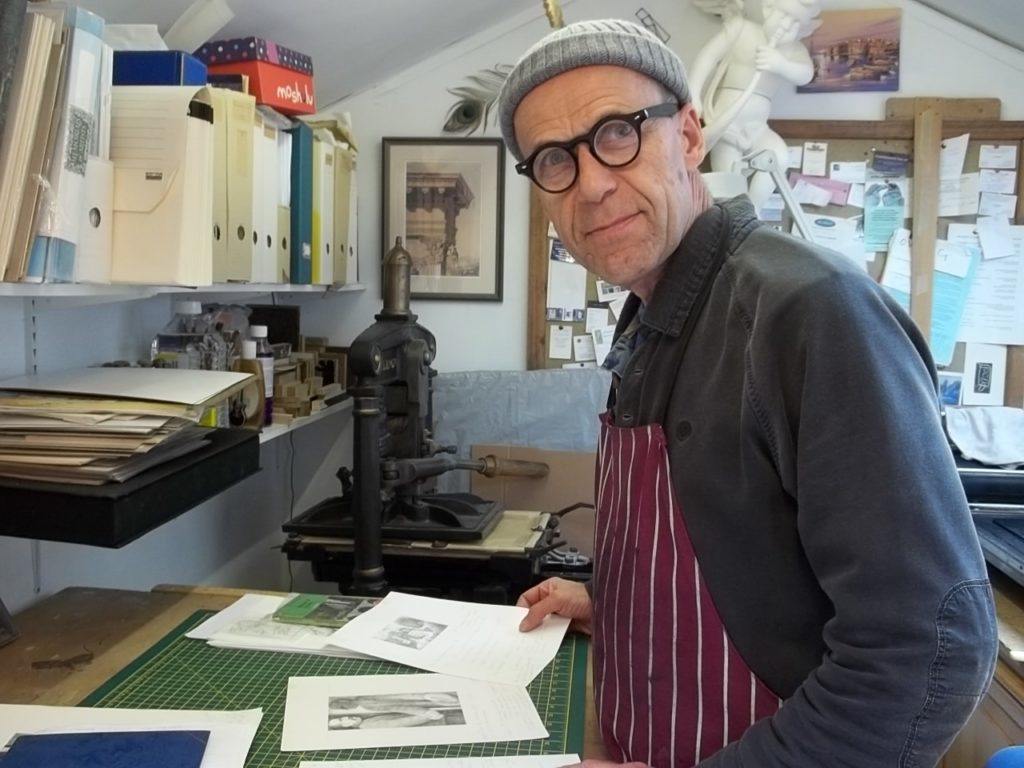 Harry Brockway in his studio