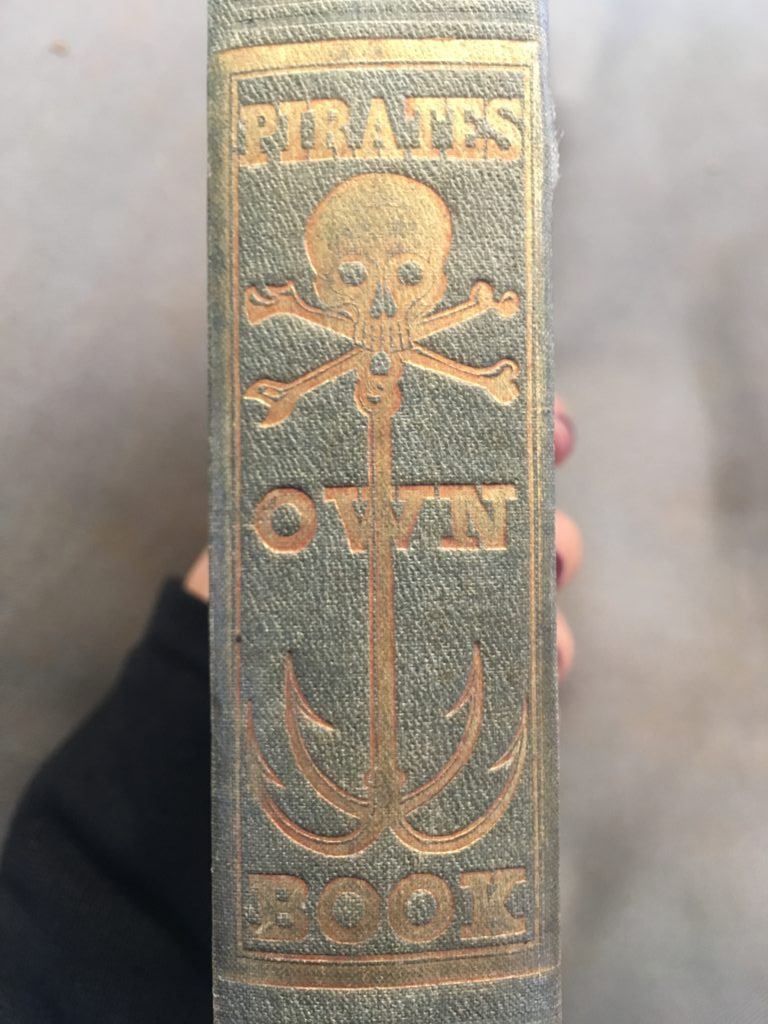 The spine of the first edition of The Pirate’s Own Book by Charles Elms, 1844