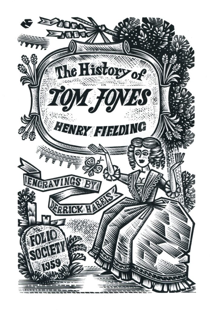 Tom Jones, Henry Fielding, The Folio Society 1959. Wood engraving, 16.3 x 11.2 cm